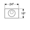 Система электронного управления смывом унитаза Geberit, питание от сети, двойной смыв, смывная клавиша Sigma10, автоматический / бесконтактный / ручной смыв: полированные, полированное
