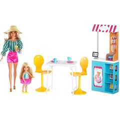 Игровой набор Магазин кафе мороженое с куклой Барби и Челси