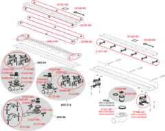 Alcaplast APZ13-DOUBLE9 Водоотводящий желоб с двухсторонней решеткой DOUBLE APZ13-DOUBLE9-650