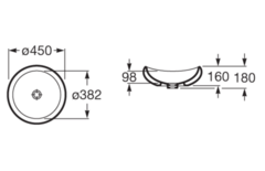 УМЫВАЛЬНИК ROCA URBI-1 45