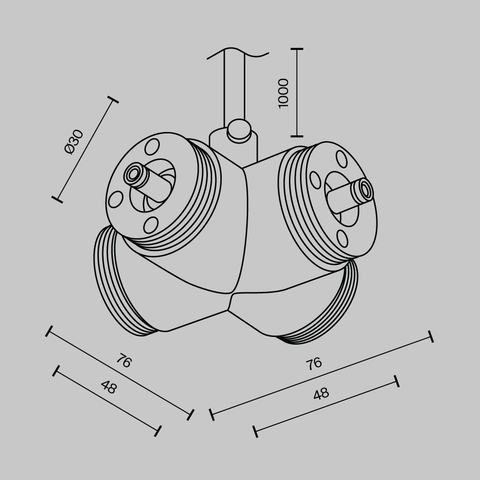 Комплектующие для систем освещения с токоведущими элементами Maytoni Accessories for system shelf CA017TX-P-B