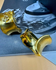 Серьги широкие полуконго style by YSL