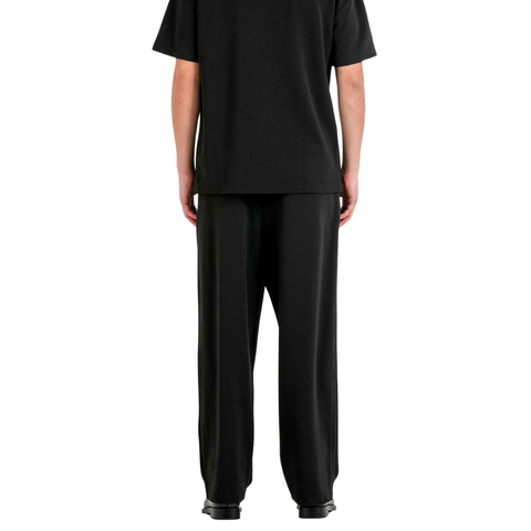 Logo Textured Pants Black