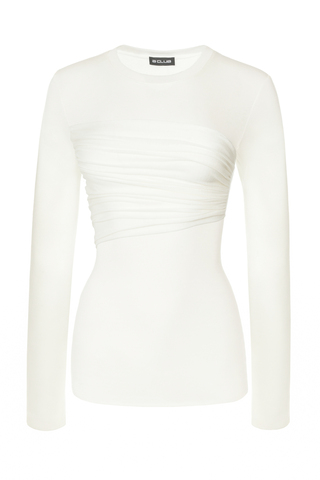 “Silhouette” Лонгслив с драпировкой на груди