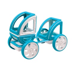 MAGFORMERS Магнитный конструктор Моя первая машинка, синий (63146)