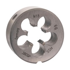 Плашка М18х2,5 DINEN22568 HSS 6g 45х18мм Volkel 27462