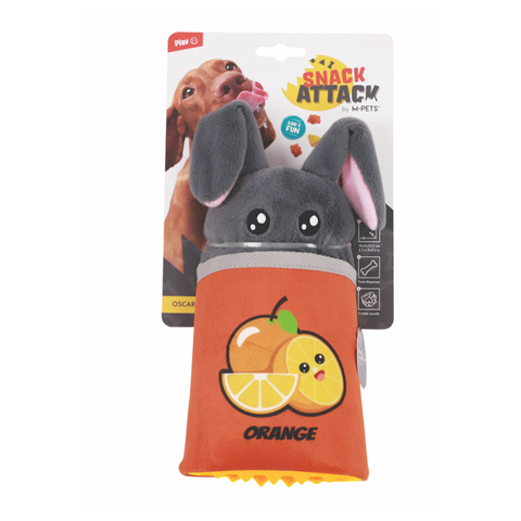 Mpets игрушка для собак СНЭК АТАК Оскар с дозатором угощений