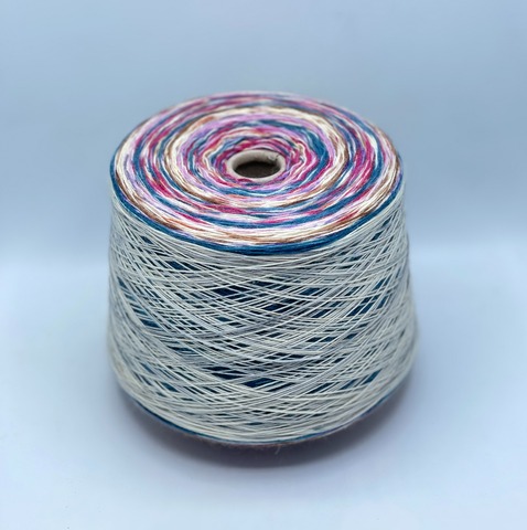 Бобинная пряжа, Calzeteria, 400м. 75% Меринос, 25% Полиамид,Мультиколор, 37583