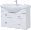 Aquanet 306205 Тумба c раковиной Рондо 85 2 ящ. (Yatao) цв. белый глянец (306205)
