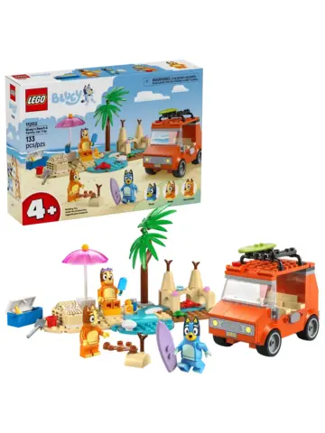 Конструктор Bluey 11202 Пляж Блуи и поездка на машине