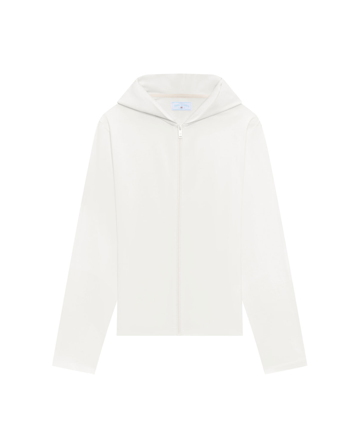 Приталенное худи на молнии из облегченного хлопка