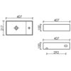 Ceramica Nova Element CN6051RMC Умывальник подвесной прямоугольный (чаша справа, отверстие под смеситель слева), 41.7x21.7, цвет: бежевый