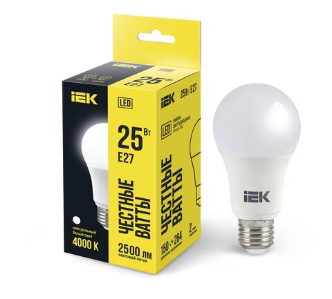 Лампа LED A80 груша 25Вт 230В 4000К E27 IEK