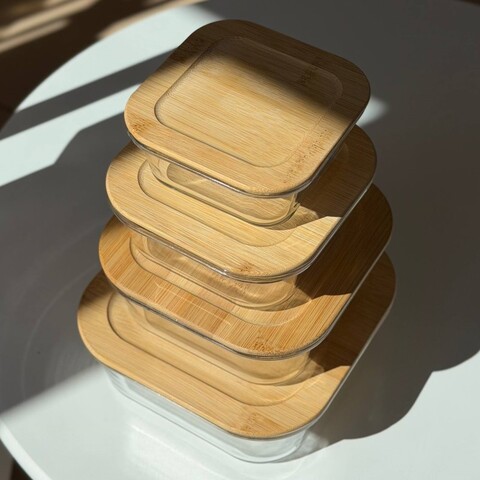 Контейнер стеклянный Fårö, квадратной формы, с крышкой, 520 мл