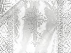 Комплект ВЫШИВКА КРЕСТ с МОЛИТВОЙ атлас