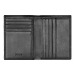 Визитница складная кожаная HB Classic Grained Black