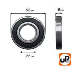 Подшипник шариковый UNITED PARTS 6205-2RS (90-0460)