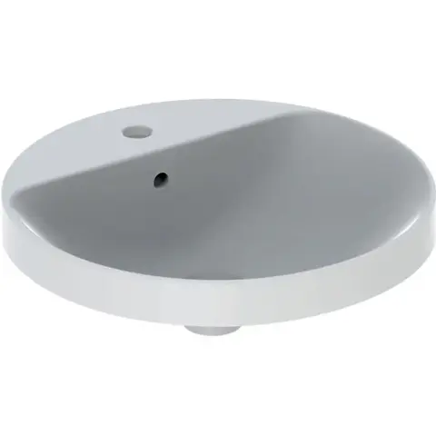 Geberit VariForm Раковина встраиваемая в столешницу круглой формы, D=48 см, с отв. под смеситель, с отв. перелива