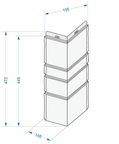 Угол наружный Замок 445 х 195 мм Темный