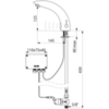 Delabie 494006 Смеситель TEMPOMATIC MIX 2 (раковина) M3/8" с батареей 6V