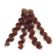 Волосы для кукол, трессы кудри-локоны-спиральки, рыжий каштан, длина 15 см*1 метр.