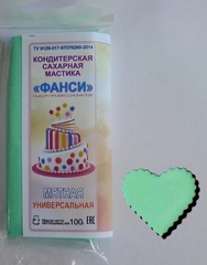 Мастика "Фанси" (100 гр) для обтяжки и лепки. Мятная