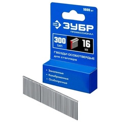 ЗУБР тип 18GA (47/300/F) 16 мм, 1000 шт, гвозди для нейлера, Профессионал (31643-16)