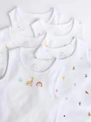Боди без рукавов для малышей Next K79-884, 5 шт., Белый
