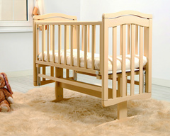 Кровать детская Л-2003-1м "Лили" маятник поперечный (слоновая кость)