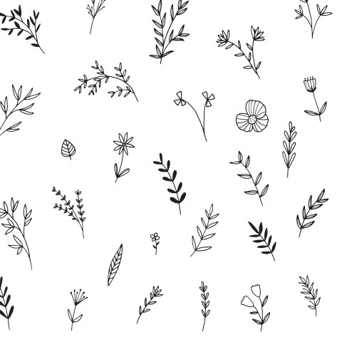 Ткани Веточки Растения Минимализм - закажи на #MarketShmarket.com-  авторские изделия и ткани от лучших иллюстраторов