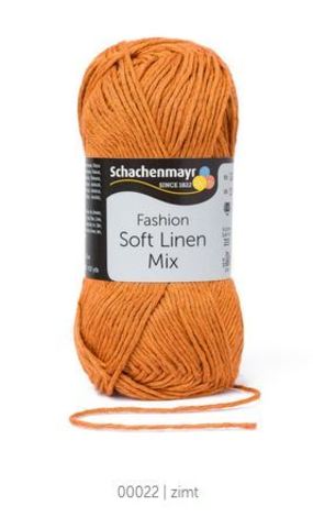 Пряжа Schachenmayr Fashion Soft Linen Mix 00022 корица