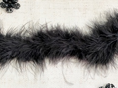 Боа "Пух марабу", дл. 1,8 м., ш. 10 см, 21-30 гр, чёрный