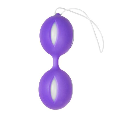 Фиолетовые вагинальные шарики Wiggle Duo - Easy toys Geisha Collection ET468PUR