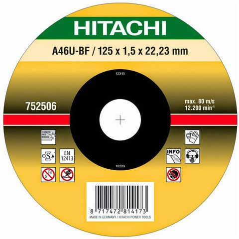 Диск отрезной по нерж.стали 115*1.0*22.2мм HITACHI Inox в интернет-магазине ЯрТехника