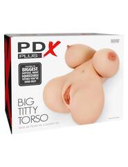 Телесный мастурбатор-торс Big Titty Torso - 