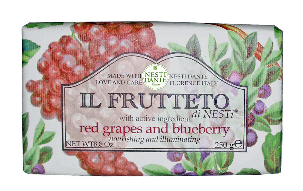 IL FRUTTETO Red grapes & Blueberry / Красный виноград и голубика мыло 250 гр