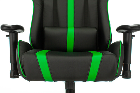 Кресло игровое Zombie A4 черный/зеленый искусственная кожа с подголов. крестовина пластик Бюрократ