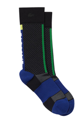 Носки теннисные Lacoste SPORT Compression Zones Long Tennis Socks 1P - black/blue