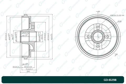 Барабан тормозной G-brake  GD-61298