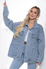 Жакет джинсовый Хлоя (серо-голубая) Б13369-4М LT Collection