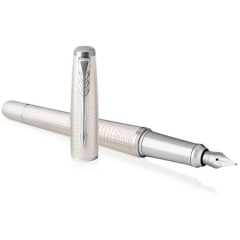 Набор подарочный Parker Urban Premium, Pearl Metal CT, перьевая ручка, M + блокнот (2018975)