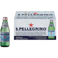 Вода минеральная S.Pellegrino газированная 0.25 л (24 штуки в упаковке)