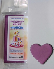 Мастика "Фанси" (100 гр) для обтяжки и лепки. Сирень