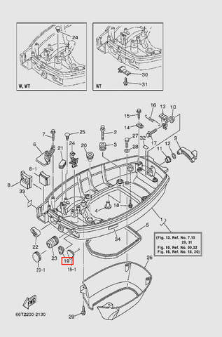 Заглушка-уплотнитель  для лодочного мотора T40 Sea-PRO