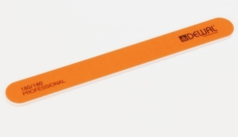 Пилка 9101709   для ногтей NEON прямая, оранжевая 180/180, 18 см (Dewal)