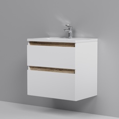 Тумба с раковиной подвесная, 65 см, 2 ящика, белый глянец AM.PM X-Joy - M85AFHX0652WG
