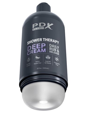 Мастурбатор в бутылке Shower Therapy Deep Cream - Pipedream PDX Plus RD62320