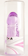 Фиолетовая гелевая насадка с шипами - 13 см. - 