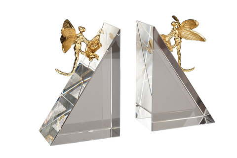 Держатели для книг 2шт Garda Decor Стрекозы искусственный хрусталь