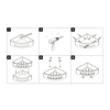 Lemark 9776048 Полка для душа угловая Lemark SHELF LINE из нерж. стали с крючками, графит/вставка-пластик графит